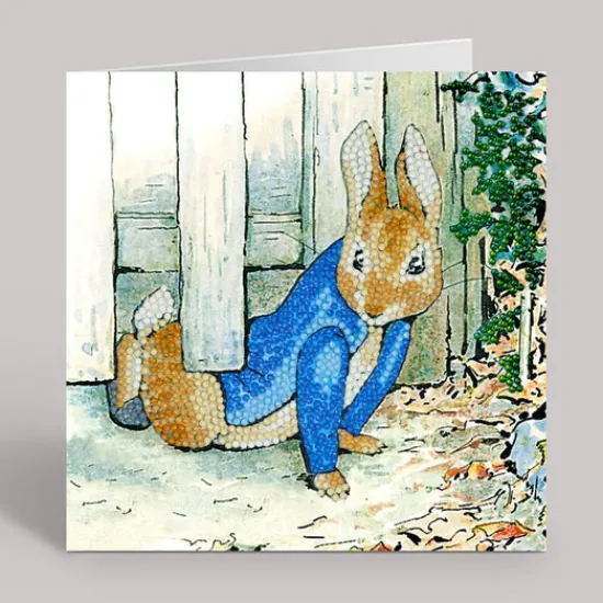 Craft Buddy "Peter Rabbit Under the Fence" Crystal Art Card 18x18cm Best