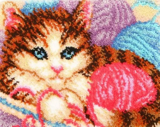 Craft Buddy "Playful Cat" Latch Hook Rug Kit 48*64cm Discount