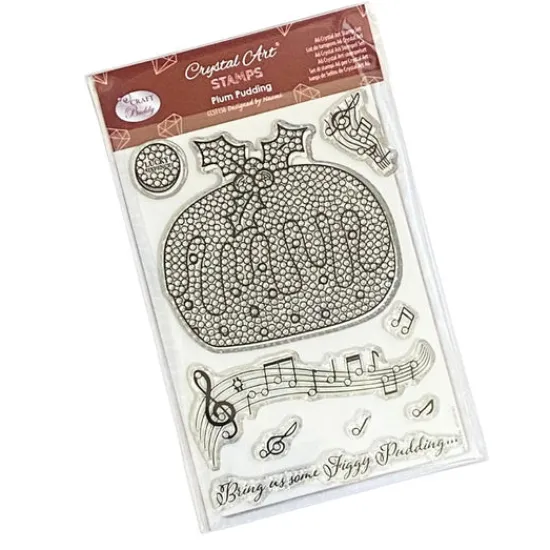 Craft Buddy "Plum Pudding” Crystal Art A6 Stamp Set Online
