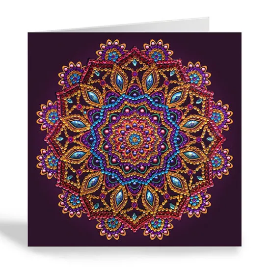 Craft Buddy "Purple Mandala" 18x18cm Crystal Art Card Outlet