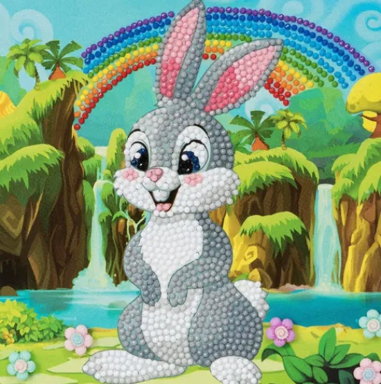 Craft Buddy "Rabbit Wonderland" Crystal Card Kit Clearance