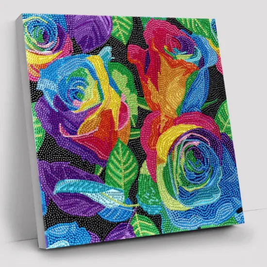 Craft Buddy "Rainbow Roses" Crystal Art Canvas 30x30cm Online