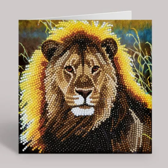 Craft Buddy "Resting Lion" Crystal Art Card Kit Outlet