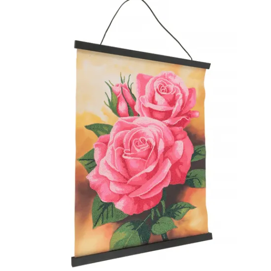 Craft Buddy Roses Crystal Art Scroll Kit 40x50cm Hot