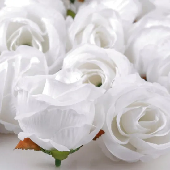 Craft Buddy Royal Roses Forever Flowerz - approx 60 - White Clearance