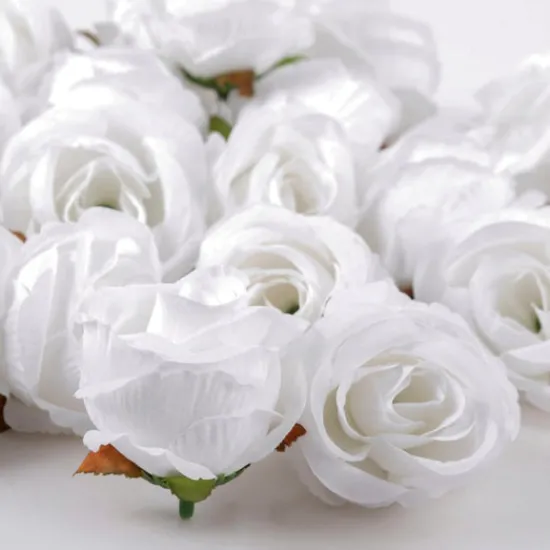 Craft Buddy Royal Roses Forever Flowerz - approx 60 - White Clearance