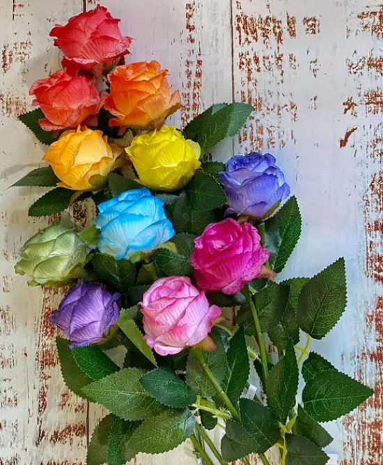 Craft Buddy Royal Roses Forever Flowerz - approx 60 - White Clearance