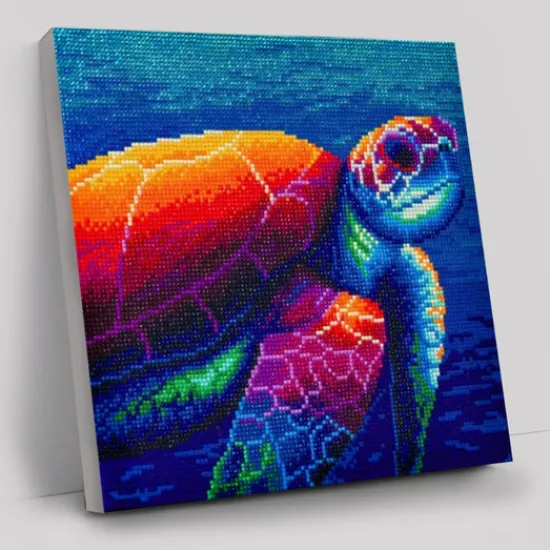 Craft Buddy "Sea Turtle" Crystal Art Canvas by Rachel Froud 30x30cm Clearance