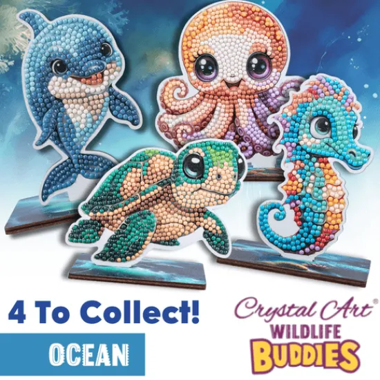 Craft Buddy Seahorse Crystal Art Wildlife Buddies Online