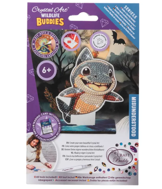 Craft Buddy Shark Crystal Art Wildlife Buddies Outlet