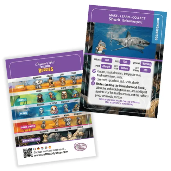 Craft Buddy Shark Crystal Art Wildlife Buddies Outlet