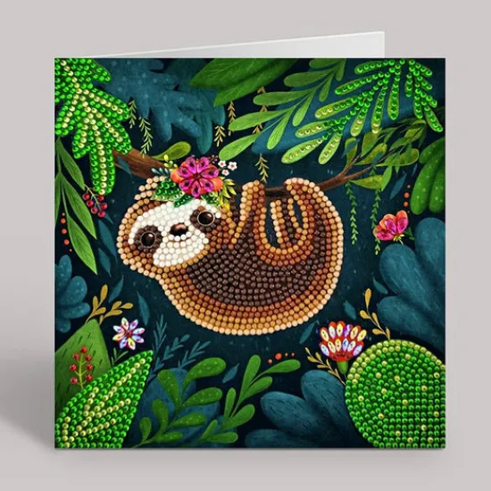 Craft Buddy "Sloth" Crystal Art Card Kit Fashion