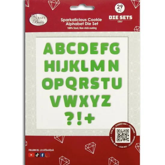 Craft Buddy "Sparkalicious Cookie" Alphabet Die Set Hot