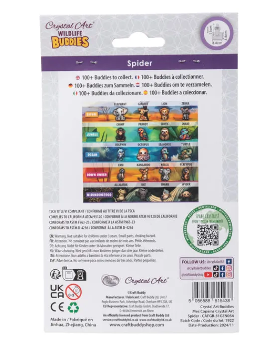 Craft Buddy Spider Crystal Art Wildlife Buddies Fashion