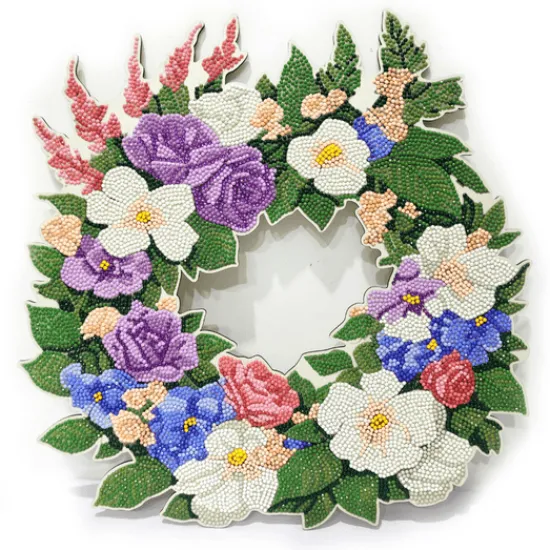 Craft Buddy "Spring" Crystal Art Wreath Kit New