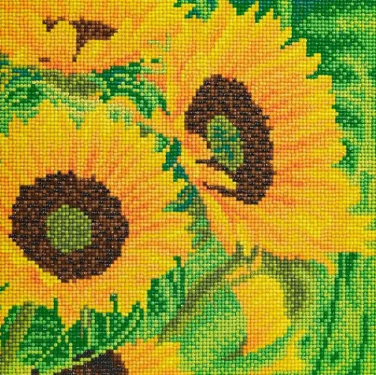Craft Buddy "Sunflower Joy" Crystal Art Canvas 30x30cm New