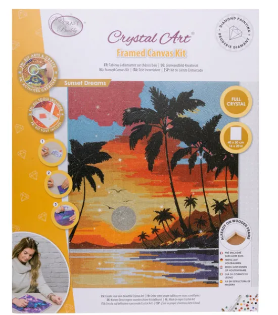 Craft Buddy Sunset Dreams Crystal Art Canvas Kit 40x50cm Discount