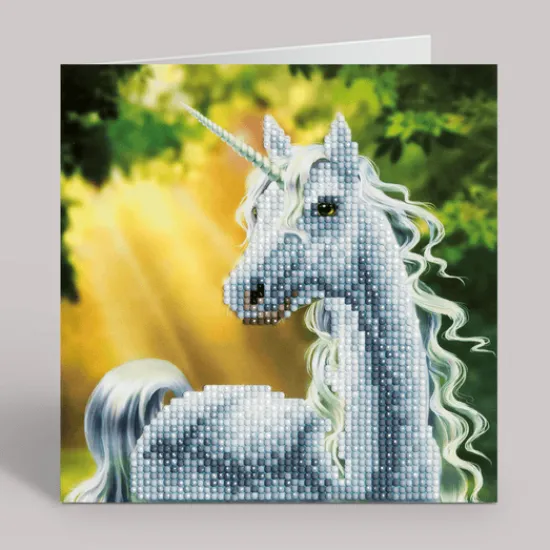 Craft Buddy "Sunshine Unicorn" Crystal Card Kit New