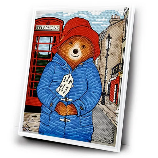 Craft Buddy "Taking A Stroll" Paddington Bear Crystal Art Framed Kit 21x25cm Sale