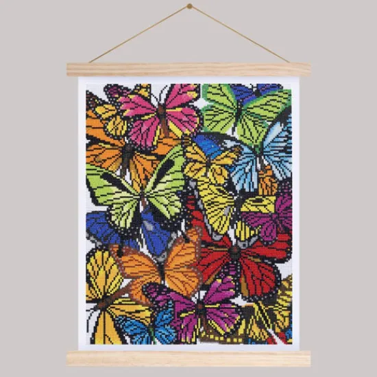 Craft Buddy "Technicolour Kaleidoscope" Crystal Art Scroll Kit 35x45cm New