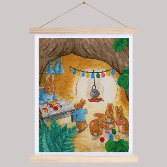 Craft Buddy "The Burrow" Crystal Art Scroll Kit 35x45cm Hot