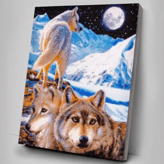 Craft Buddy "The Sentinel Wolves" Crystal Art Canvas by Claudia Hahn 40x50cm Online