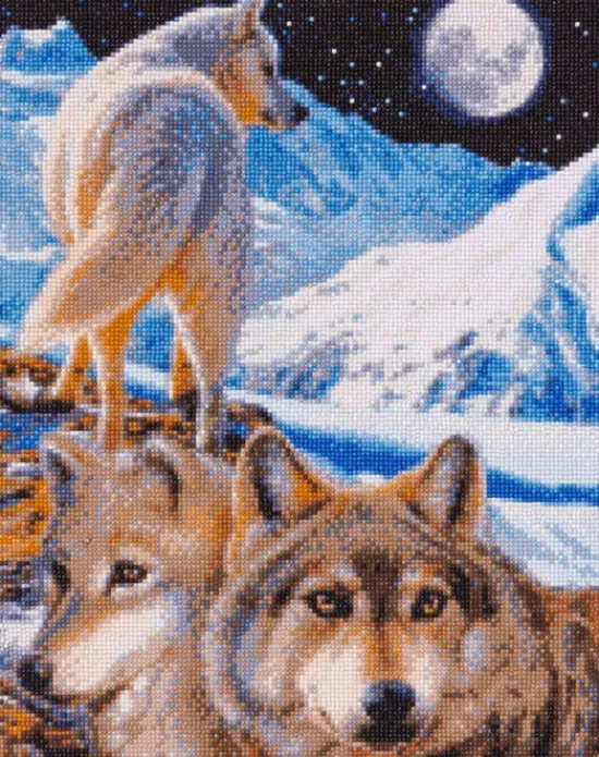 Craft Buddy "The Sentinel Wolves" Crystal Art Canvas by Claudia Hahn 40x50cm Online