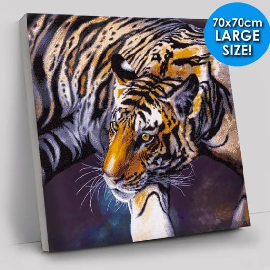 Craft Buddy "The Tiger" Crystal Art Canvas by Claudia Hahn 70x70cm Hot