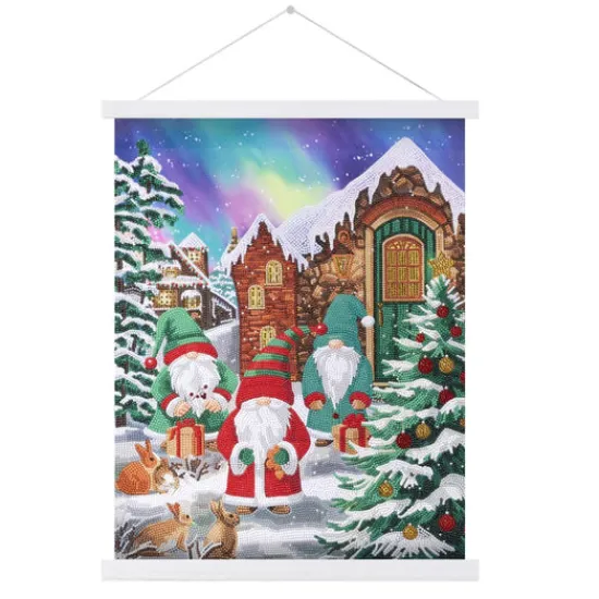 Craft Buddy ‘Three Merry Gnomes’ Crystal Art Scroll Kit 40x50cm Best