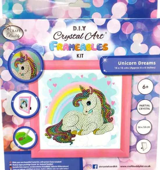 Craft Buddy "Unicorn Rainbow" Crystal Art Frameables Kit Outlet