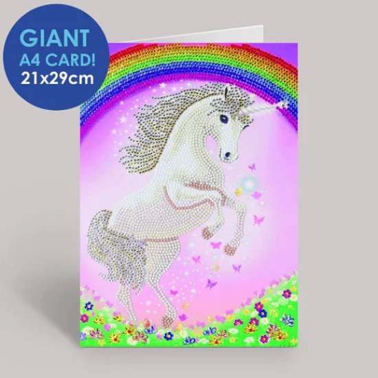 Craft Buddy "Unicorn Rainbow" Giant Crystal Art Card Kit Outlet