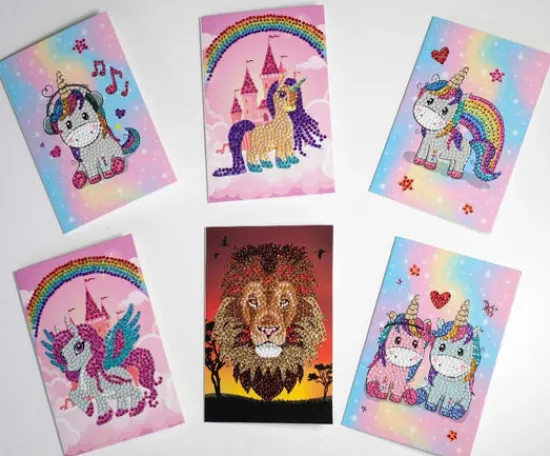 Craft Buddy "Unicorns & Lion" Cards Set of 6 10x15cm Hot