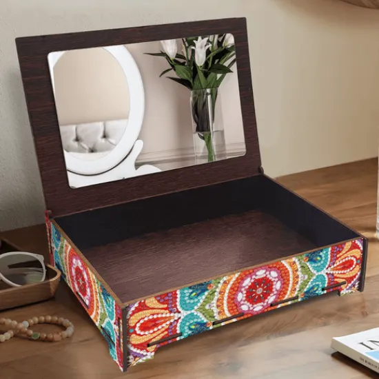 Craft Buddy "Vibrant Mandala" Crystal Art Jewellery Box Kit Best