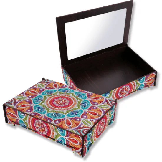 Craft Buddy "Vibrant Mandala" Crystal Art Jewellery Box Kit Best
