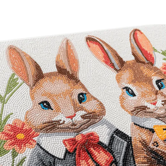 Craft Buddy Victorian Bunnies Crystal Art Canvas Kit 40x50cm New