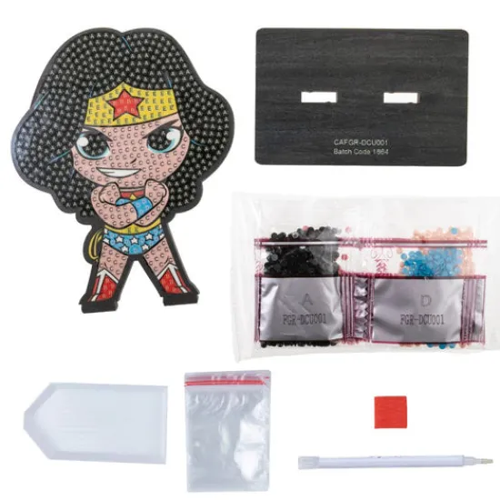 Craft Buddy "Wonder Woman" Crystal Art Bag Charm Kit DC New