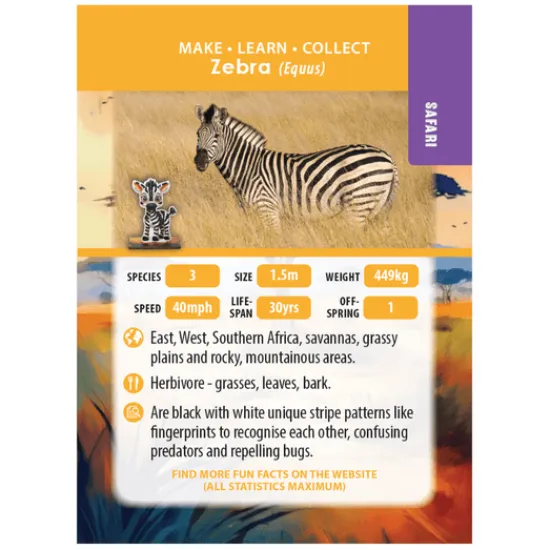 Craft Buddy Zebra Crystal Art Wildlife Buddies Outlet
